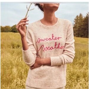 LOFT Speckled Cream Sweater